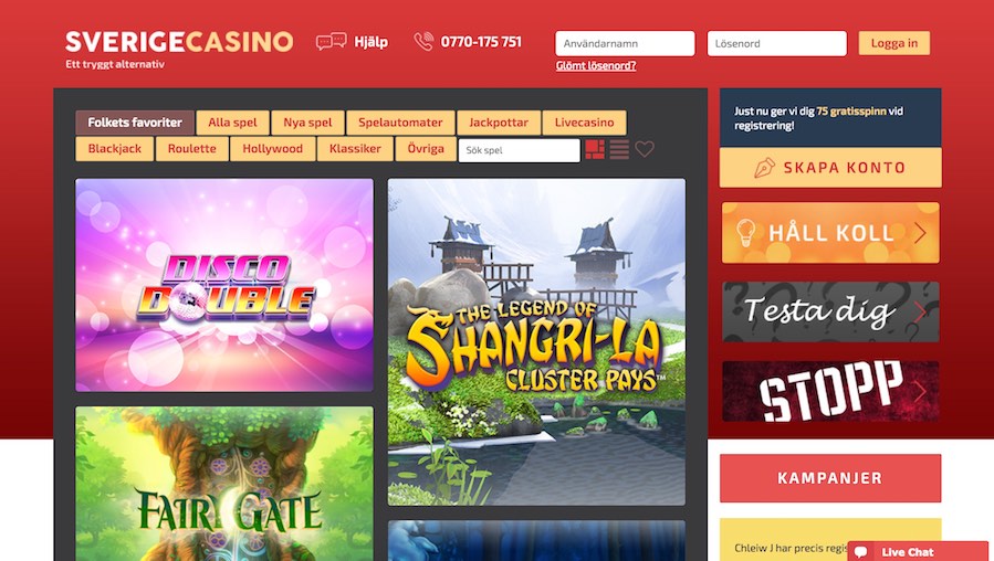 Casino tävlingar lotterier Red lyckad